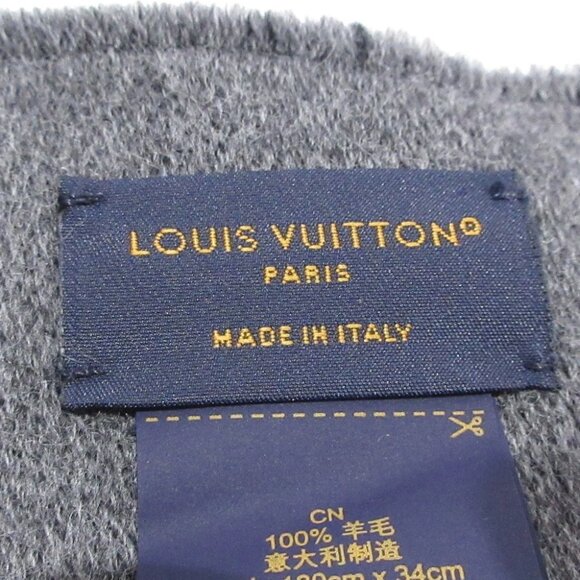 LOUIS VUITTON Muffler All About Monogram Noir Scarf Wool - Picture 2 of 5